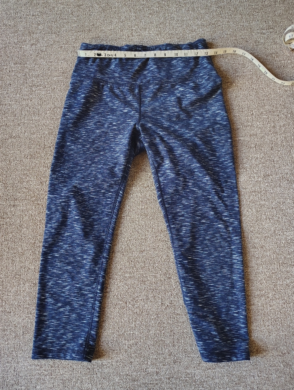 RBX Women's Blue White Flecked Leggings Regular S 20" Inseam